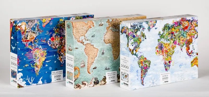 Gürbüz Dünya Haritası Fantastik Puzzle 1000 Parça - Görsel 3