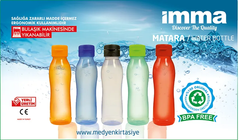 39148 İmma 600 Pp Matara Pipetli 670 Ml - Görsel 1