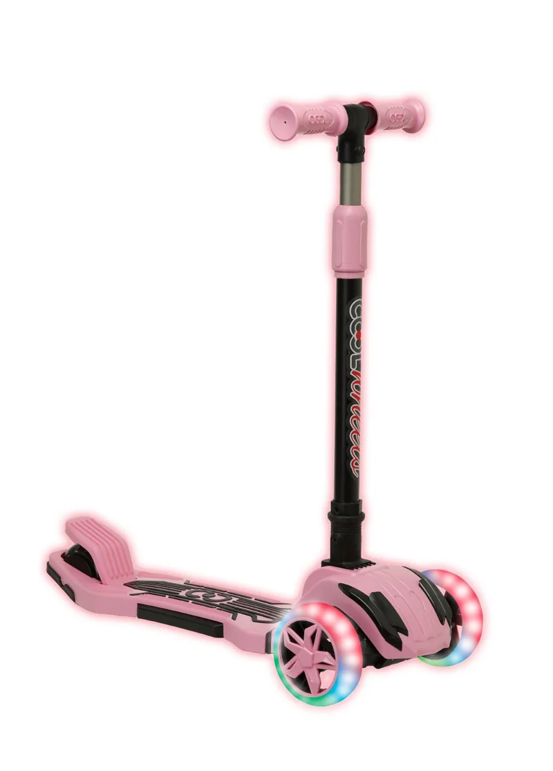 40567 Furkan Cool Wheels Luna Işıklı Katlanabilir Scooter Pembe (+ 50 Kg) - Görsel 1