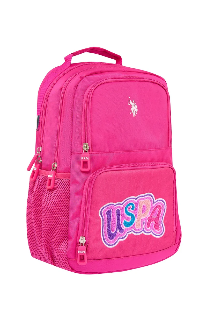 40738 Us Polo Sırt & Okul Çantası Dört Gözlü Pembe - Görsel 1