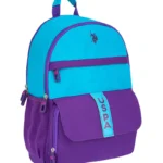 Us Polo Sırt & Okul Çantası Dört Gözlü Mor & Açık Mavi