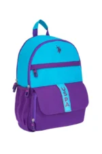 Us Polo Sırt & Okul Çantası Dört Gözlü Mor & Açık Mavi