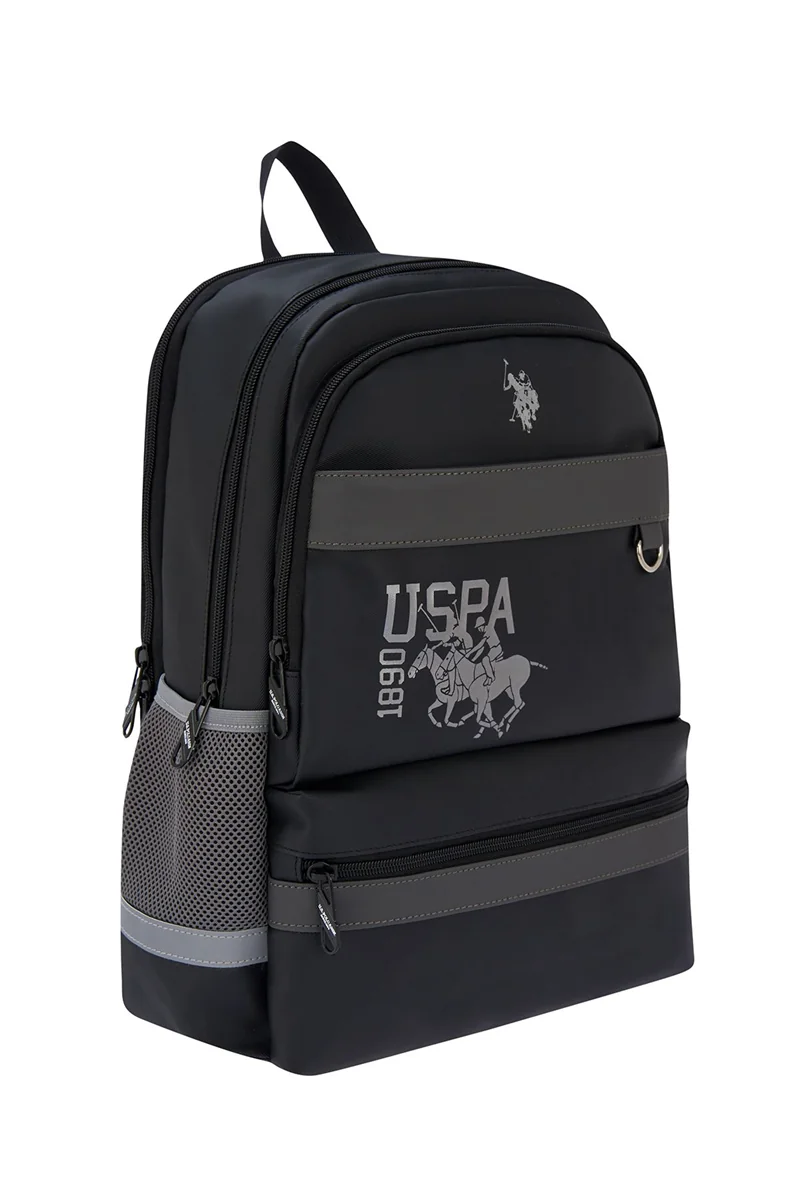40776 Us Polo Sırt & Okul Çantası Beş Gözlü Siyah - Görsel 1
