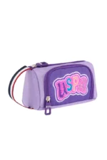 U.s Polo Kalem Çantası Çift Gözlü Violet (Kalemlik)