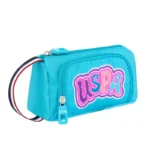 U.s Polo Kalem Çantası Çift Gözlü Turkuaz (Kalemlik)