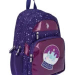 U.s Polo Sırt & Okul Çantası Dört Gözlü Mor & Simli Bordo