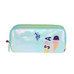 U.s Polo Kalem Çantası Çift Gözlü Sarı & Metalik Yeşil (Kalemlik)