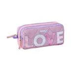 Muggle Mu-5782 Çift Gözlü Kalem Çantası Love (Kalemlik)