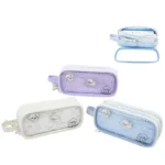 Muggle Mu-5986 Üç Gözlü Kalem Çantası Happy Cute (Kalemlik) 3 Renk