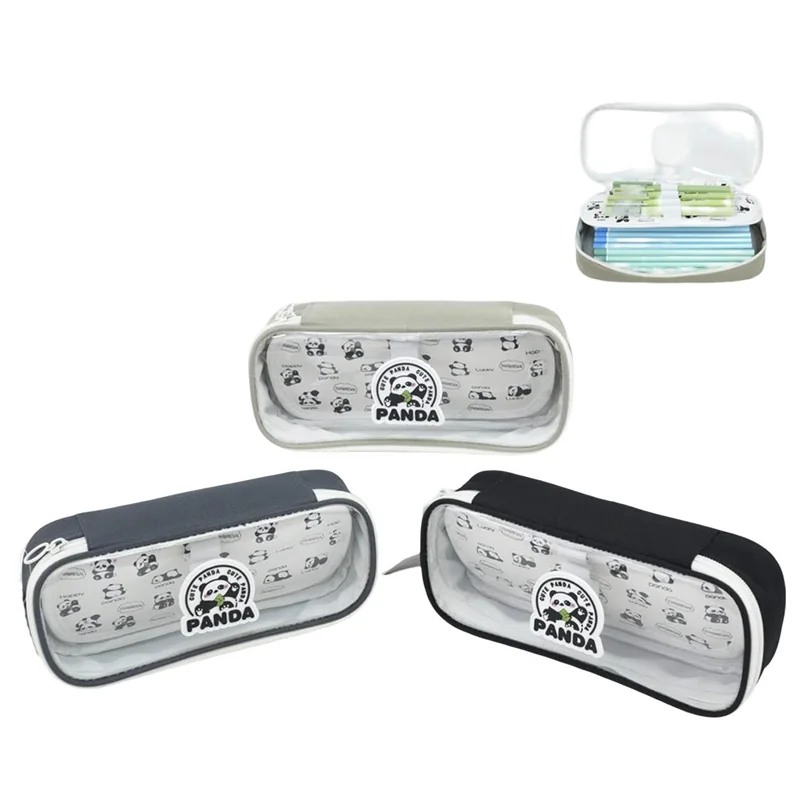 40973 Muggle Mu-5989 Tek Gözlü Kalem Çantası Panda (Kalemlik) 3 Renk - Görsel 1