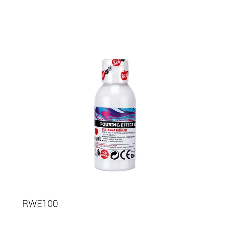 40991 Red Apple Metalik Pourıng Effect Medıum 100 Ml (Islak Boyada Ebru Deseni Oluşturmak İ̇çindir.) - Görsel 1