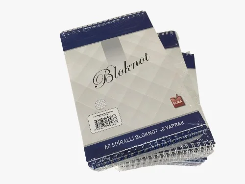 41085 Elma Spralli Bloknot A5 40 Yaprak 70 Gr.düz (Bayındır) Peşin - Görsel 1