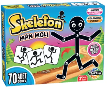 50277 Moli Toys Skeleton Man Moli (Karta Bak Şekli Benzet) - Görsel 1