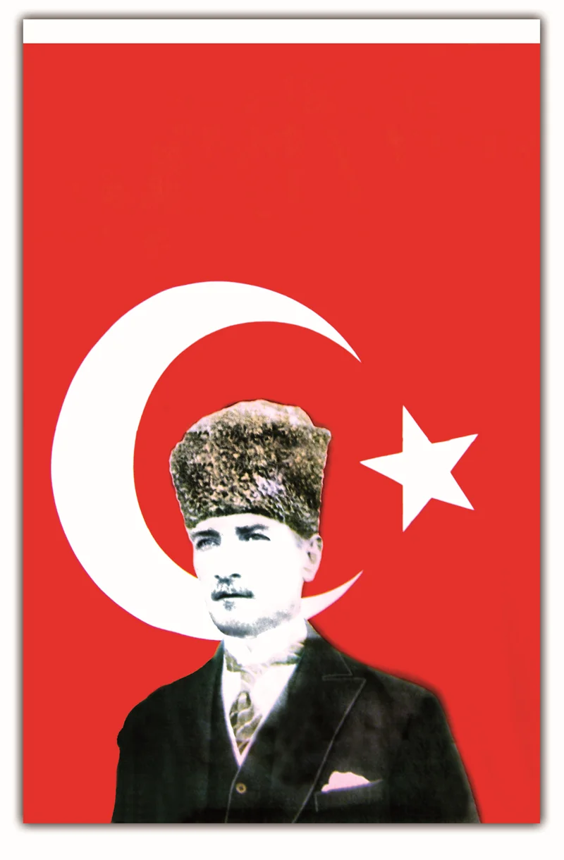 50386-1 Vatan Bayrak 100x150 Atalı Türk Bayrağı - Görsel 1