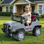 Dolu Oyuncak 12v Akülü Montra Jeep Gri Araba Uzaktan Kumanda&korna&emniyet Kem& Radıo-mp3 & Abs& İleri-geri