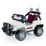 Dolu Oyuncak 12v Akülü Montra Jeep Beyaz Araba Uzaktan Kumanda&korna&emniyet Kem& Radıo-mp3 & Abs& İleri-geri - Görsel 2
