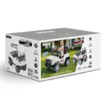 Dolu Oyuncak 12v Akülü Montra Jeep Beyaz Araba Uzaktan Kumanda&korna&emniyet Kem& Radıo-mp3 & Abs& İleri-geri - Görsel 5