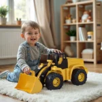 Dolu Oyuncak Xl Büyük Dozer Pencereli Kutulu 24 Cm X60 Cm 28 Cm