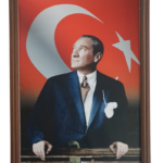 Ant Yazı Mdf Çerçeve Atatürk Potresi (Resmi & Fotoğraf) 35x50