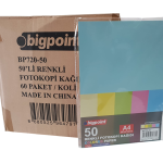 Bigpoint Renkli Fotokopi Kağıdı 5 Renk A4 50 Li