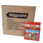 Bigpoint Kuru Boya Kalemi 24 Renk Tam Boy 33mm