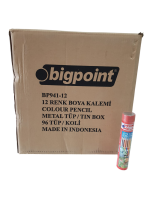 Bigpoint Kuru Boya Kalemi 12 Renk Metal Tüp 33mm