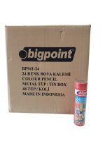 Bigpoint Kuru Boya Kalemi 24 Renk Metal Tüp 33mm