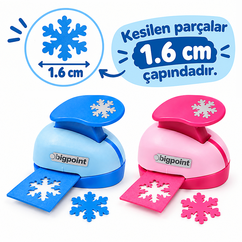 52846.png Bigpoint Şekilgeç 1.6 Cm. Kar Tanesi (Şekilli Delgeç) Yeni2026 - Görsel 1