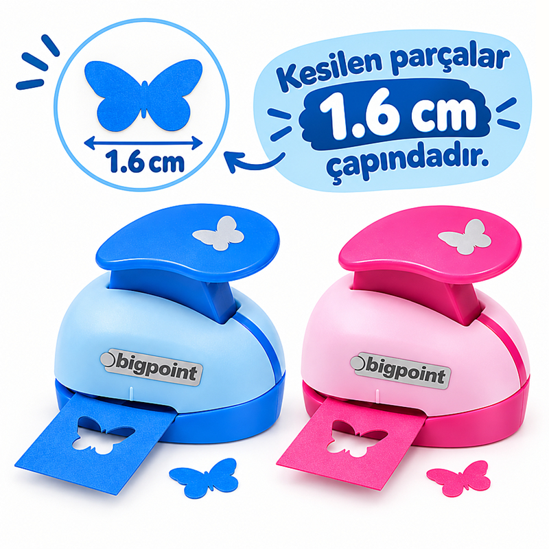 52881.png Bigpoint Şekilgeç 1.6 Cm. Kelebek (Şekilli Delgeç) Yeni2026 - Görsel 1