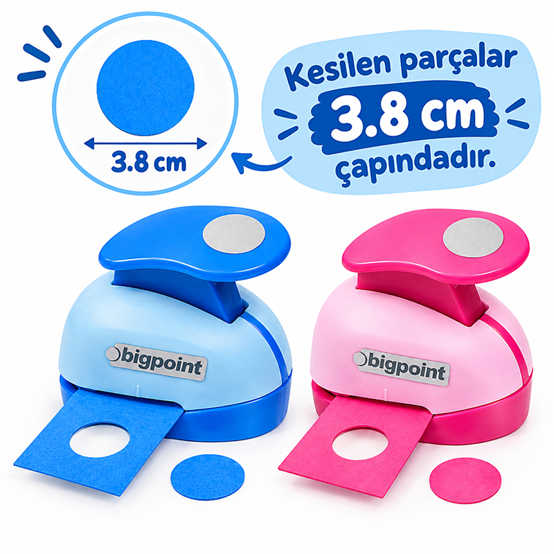 52934.png Bigpoint Şekilgeç 3.8 Cm. Yuvarlak & Daire (Şekilli Delgeç) Yeni2026 - Görsel 1